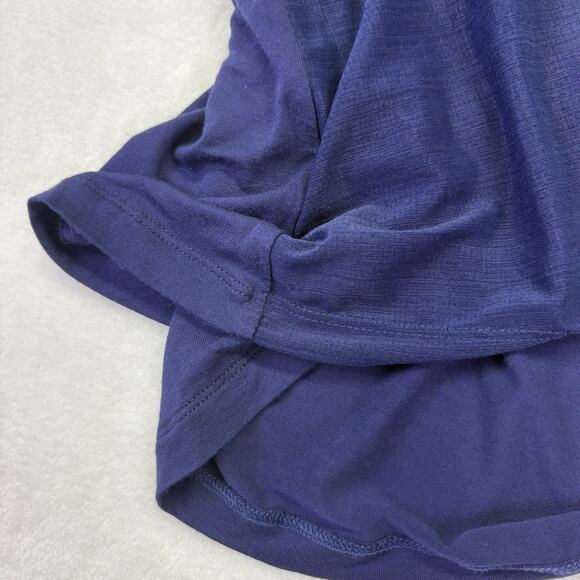 Coldwater Creek Sleeveless Draped Cowl Neck Sleeveless Tank Navy Blue Size XL 16 - Picture 8 of 10